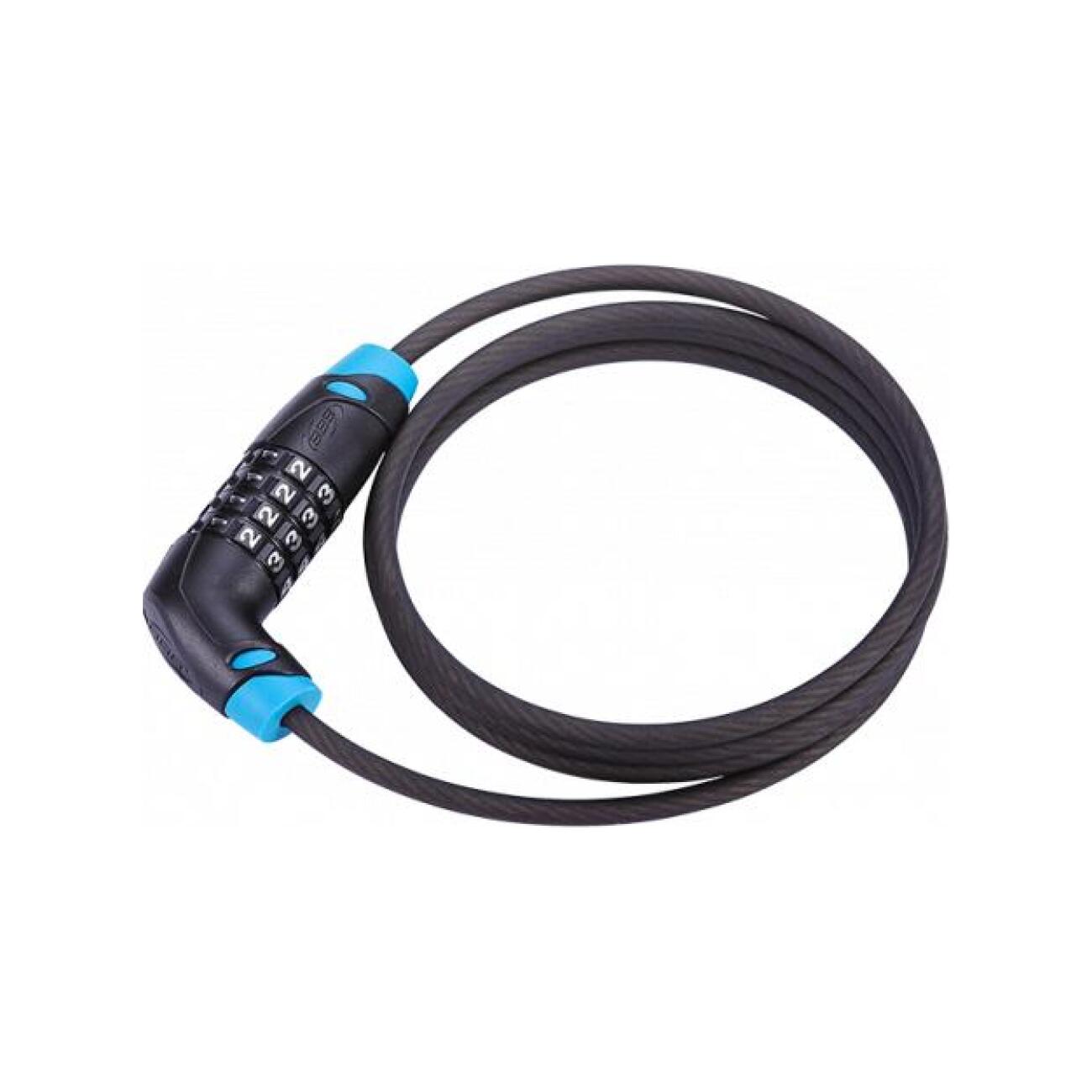 BBB zámok na bicykel - CODESAFE - čierna 10 x 1500 mm