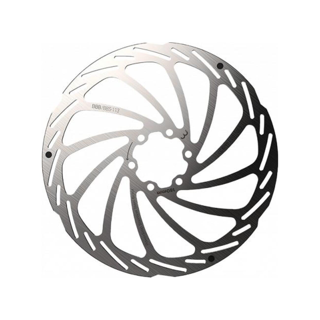 BBB brzdový kotúč - POWERSTOP 180 mm - strieborná