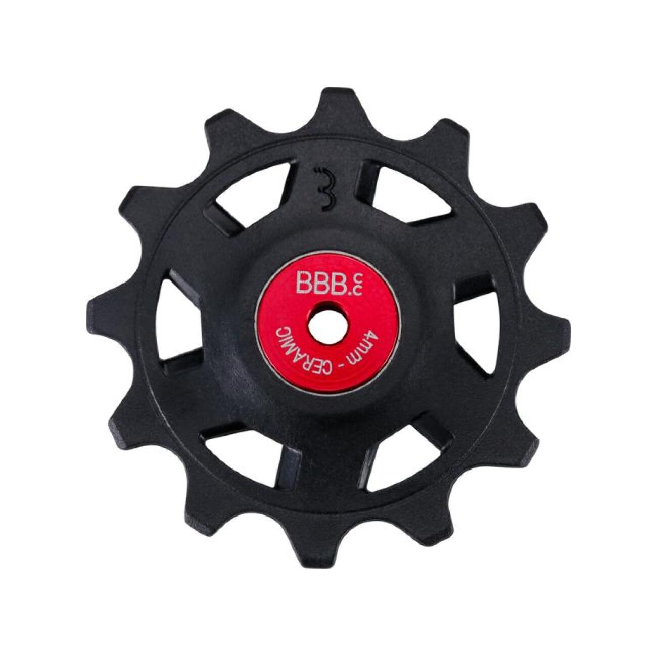 BBB kladky pre prehadzovačku - ROLLERBOY CERAMIC 12T SR - červená/čierna