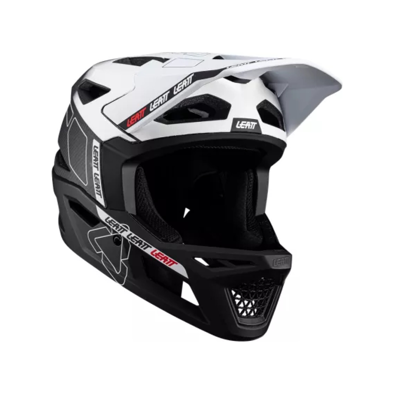 LEATT Cyklistická prilba - MTB GRAVITY 6.0 CARBON - biela/čierna