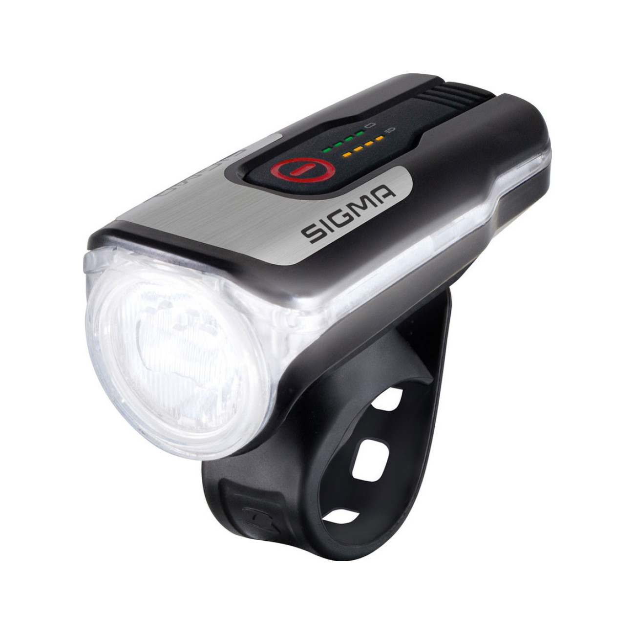SIGMA SPORT predné svetlo - AURA 80 - strieborná/čierna