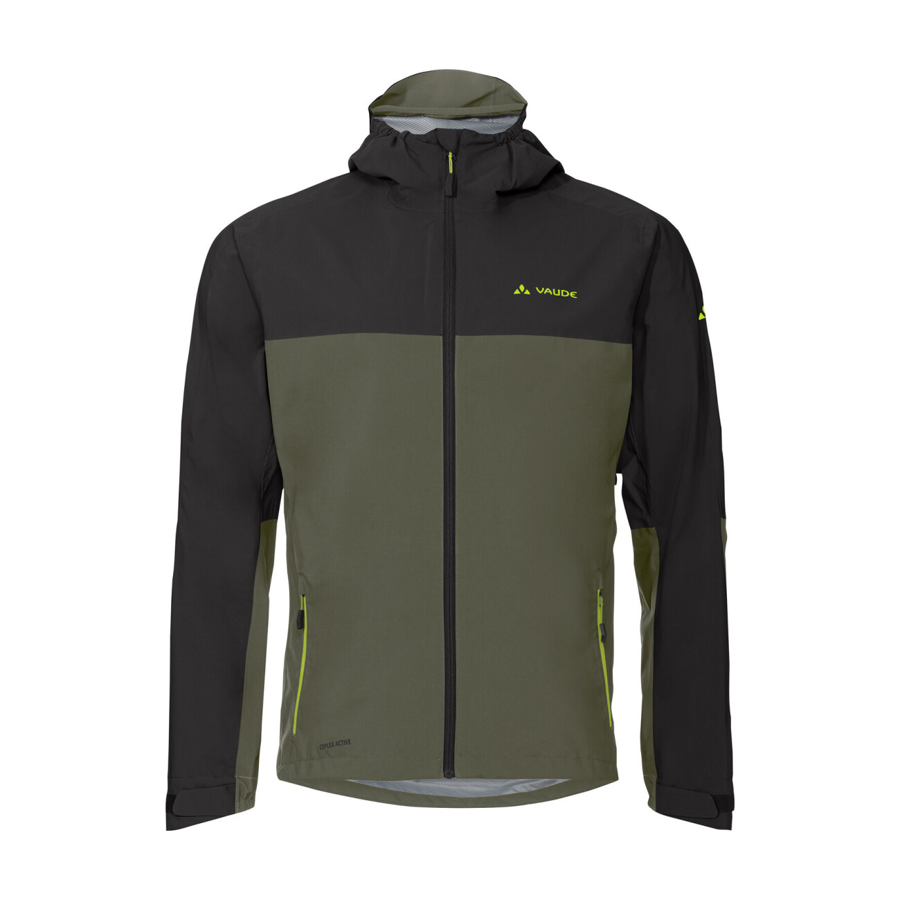 VAUDE vodeodolná bunda - MOAB RAIN - zelená/čierna XL