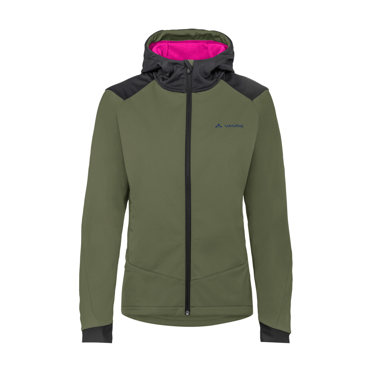 VAUDE Cyklistická vetruodolná bunda - QIMSA SOFTSHELL - zelená XL