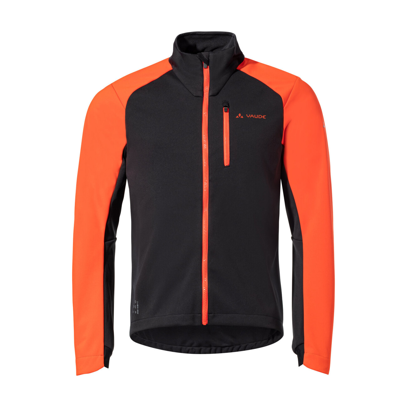VAUDE Cyklistická vetruodolná bunda - POSTA SOFTSHELL VI - červená/čierna L