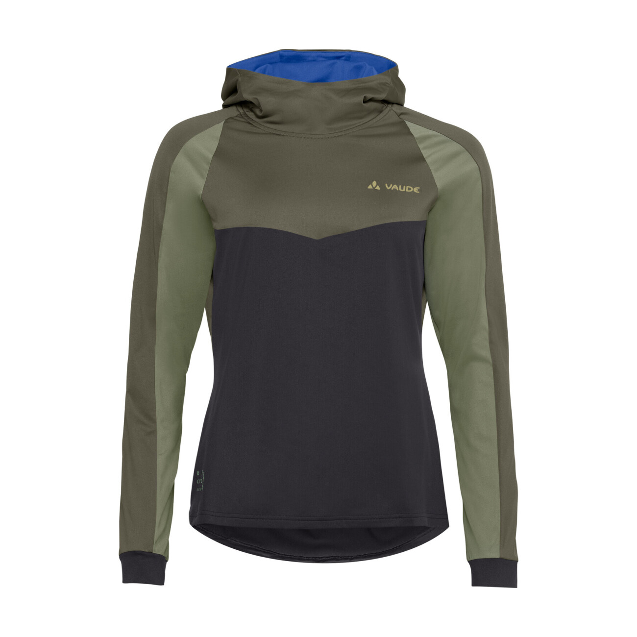 VAUDE Cyklistický dres s dlhým rukávom zimný - QUIMSA LS - zelená/čierna XL