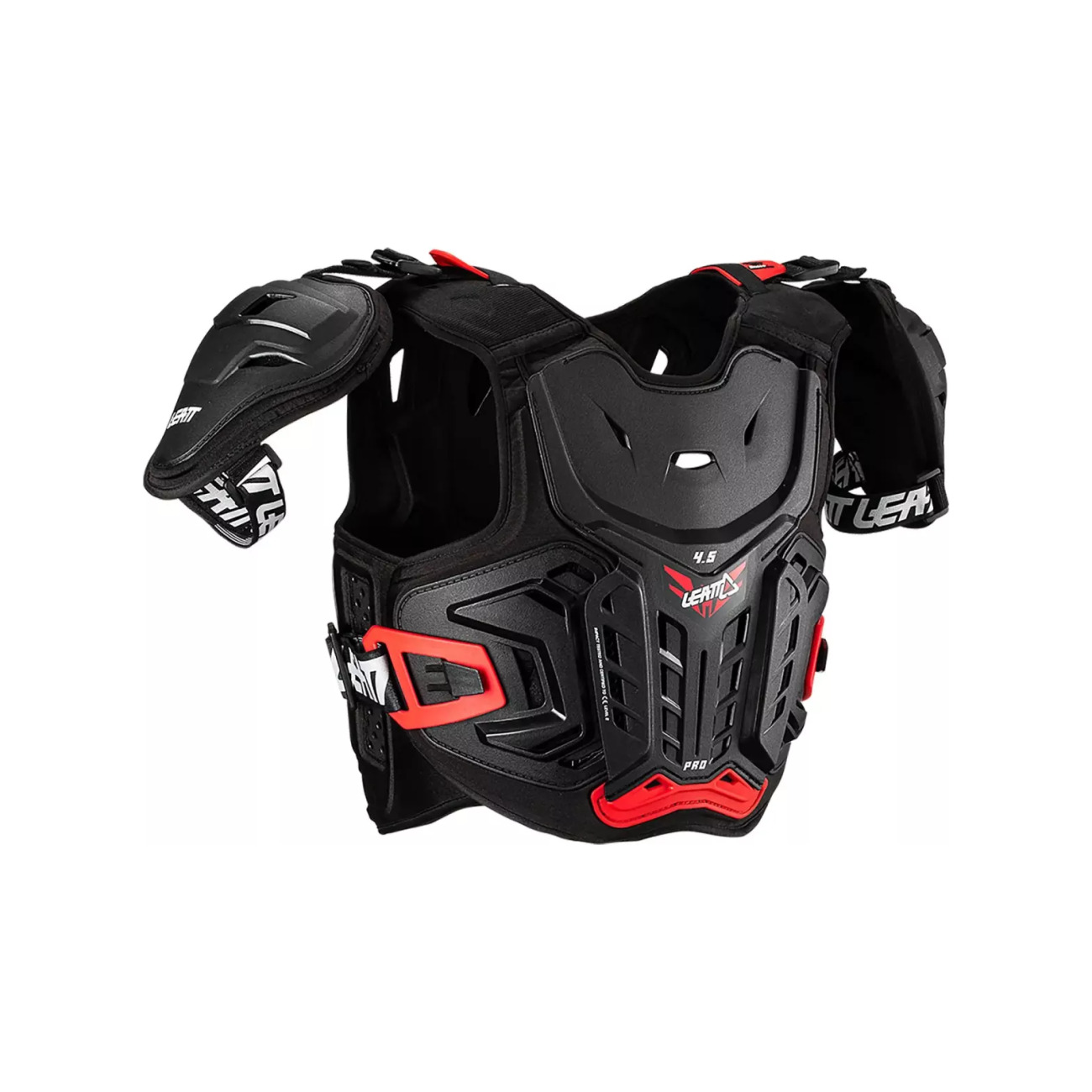 LEATT chránič na chrbát a hrudník - CHEST PROTECTOR 4.5 PRO JUNIOR - čierna/červená