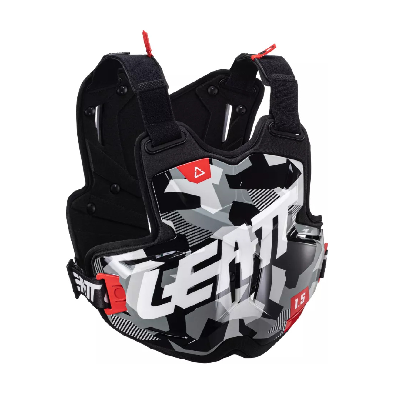LEATT chránič na chrbát a hrudník - CHEST PROTECTOR 1.5 TORQUE - čierna/biela/červená UNI