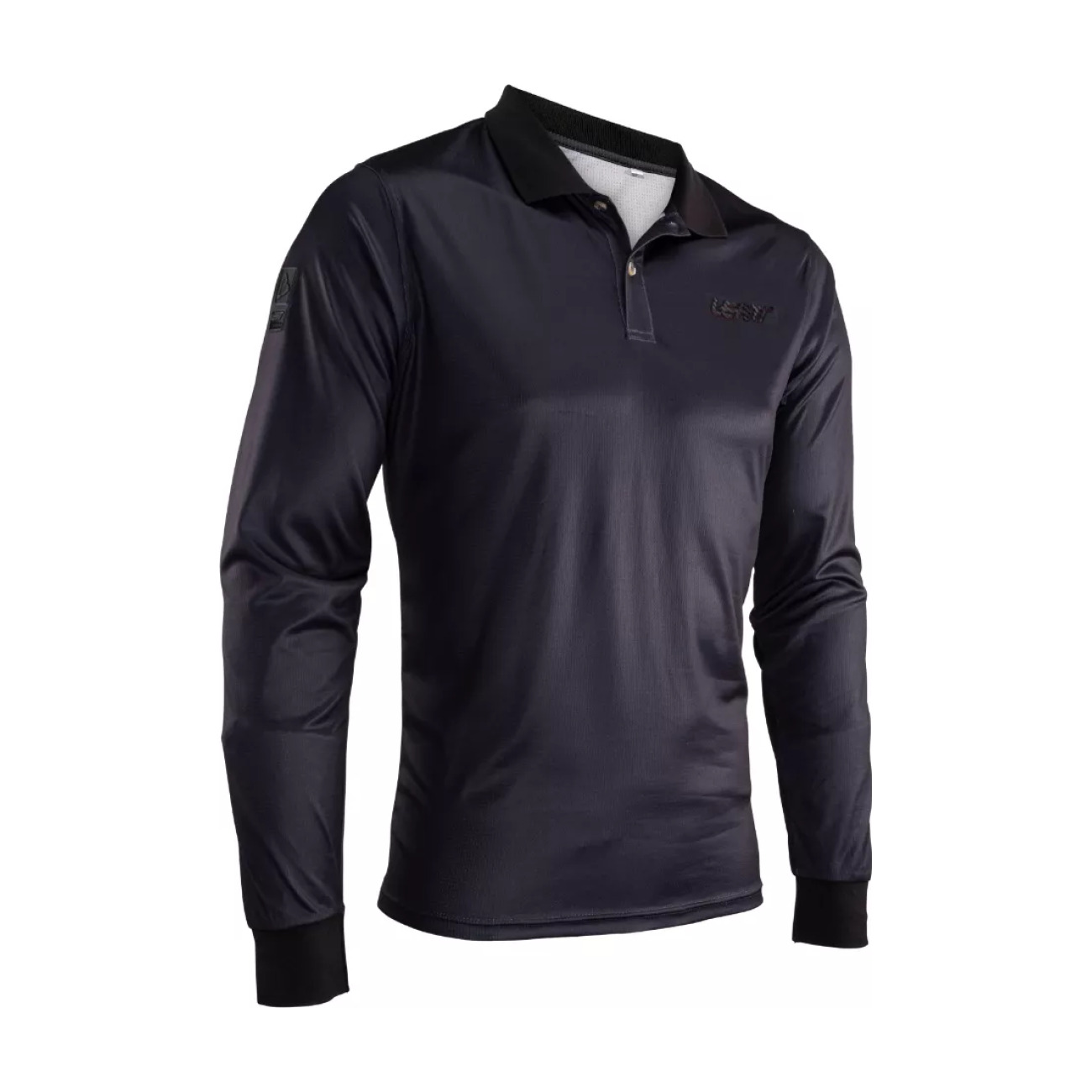 LEATT Cyklistické tričko s dlhým rukávom - POLO TEAM LONG - čierna M