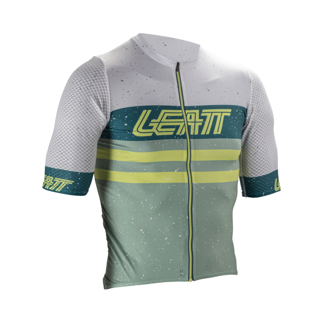 LEATT Cyklistický dres s krátkym rukávom - MTB ENDURANCE 6.0 - zelená/šedá L