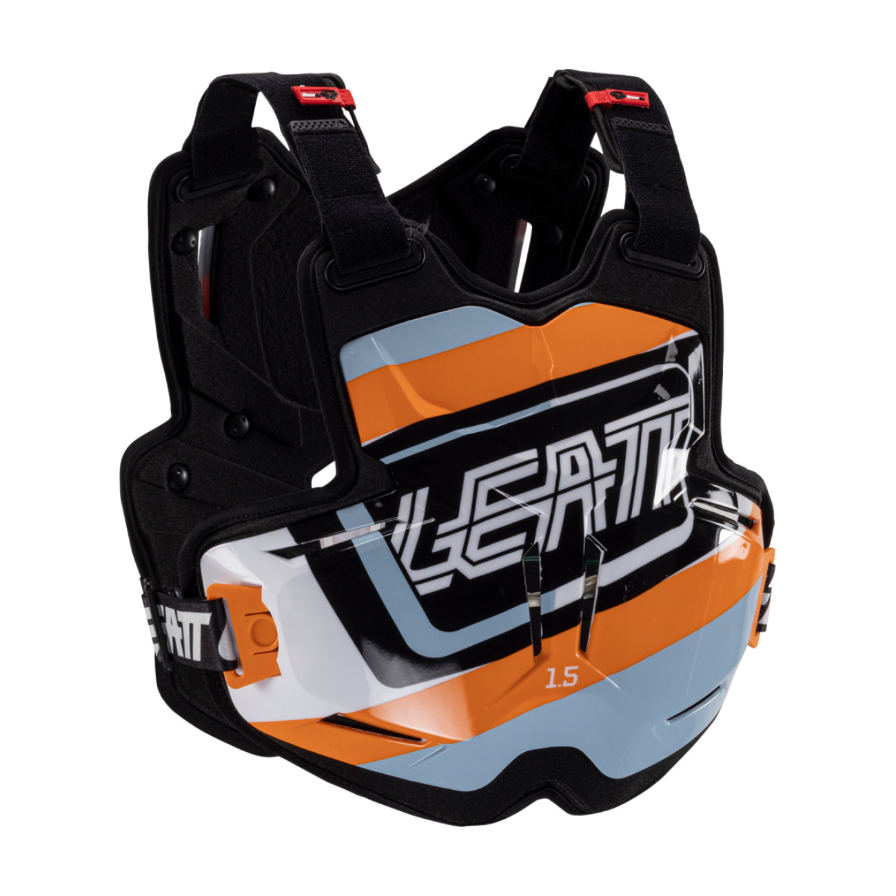 LEATT chránič na chrbát a hrudník - CHEST PROTECTOR TORQUE 1.5 - čierna/oranžová