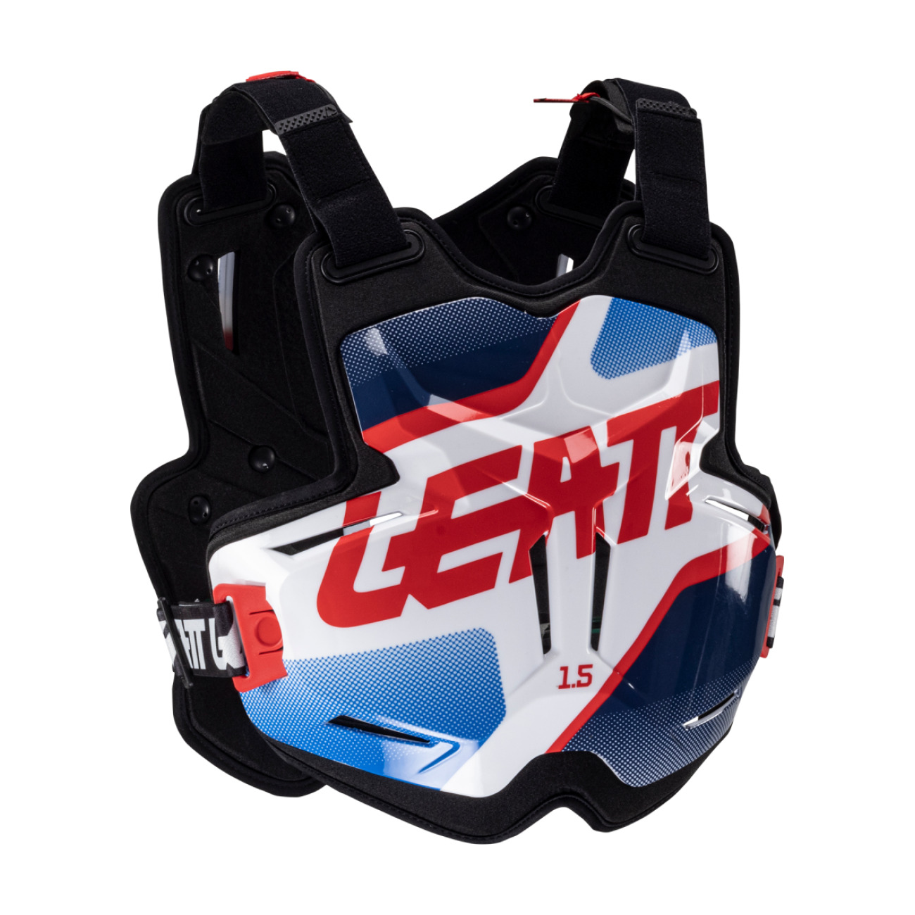 LEATT chránič na chrbát a hrudník - CHEST PROTECTOR TORQUE 1.5 - čierna/modrá UNI
