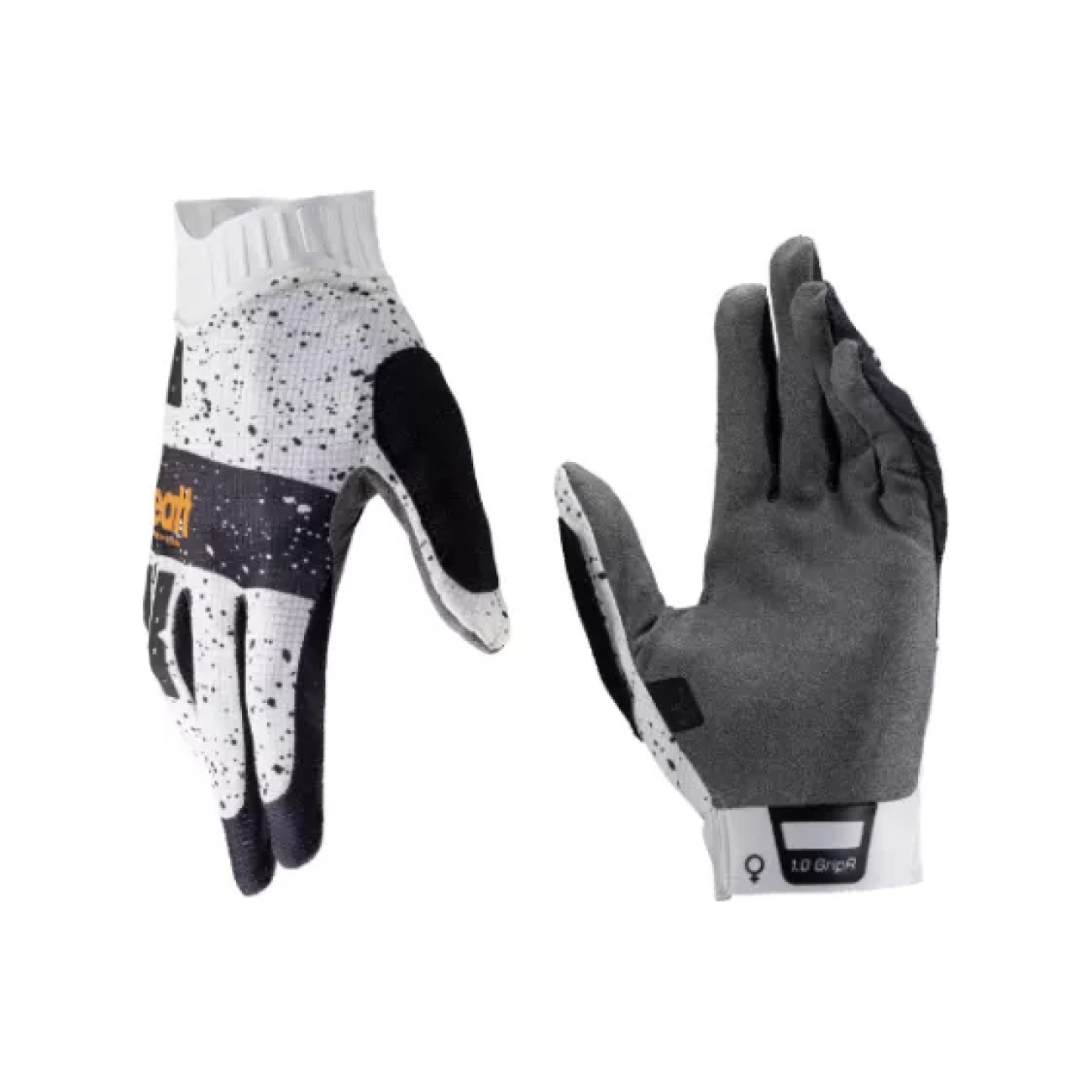LEATT Cyklistické rukavice dlhoprsté - MTB 1.0 GRIPR W - biela/čierna S