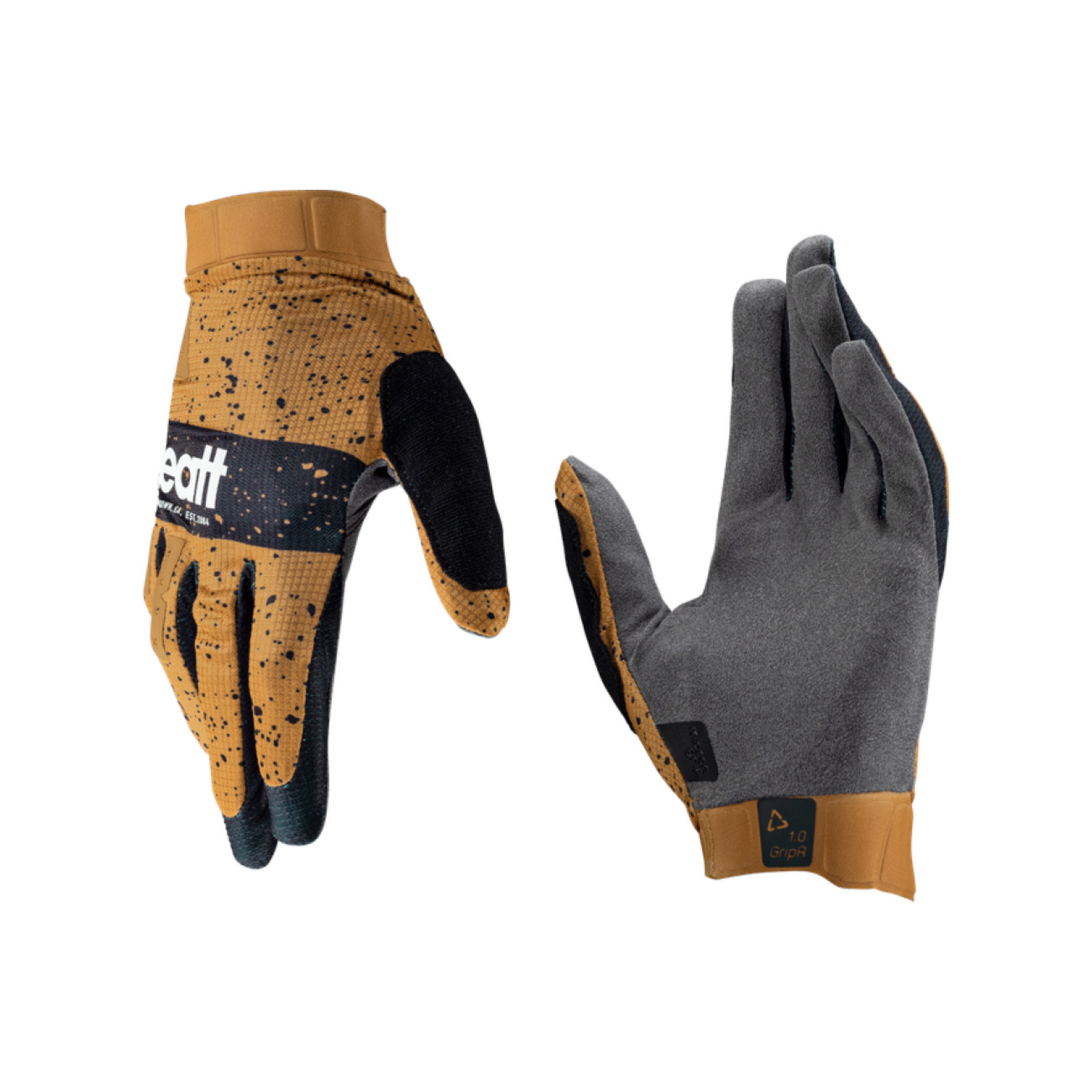 LEATT Cyklistické rukavice dlhoprsté - MTB 1.0 GRIPR JR - hnedá/čierna L