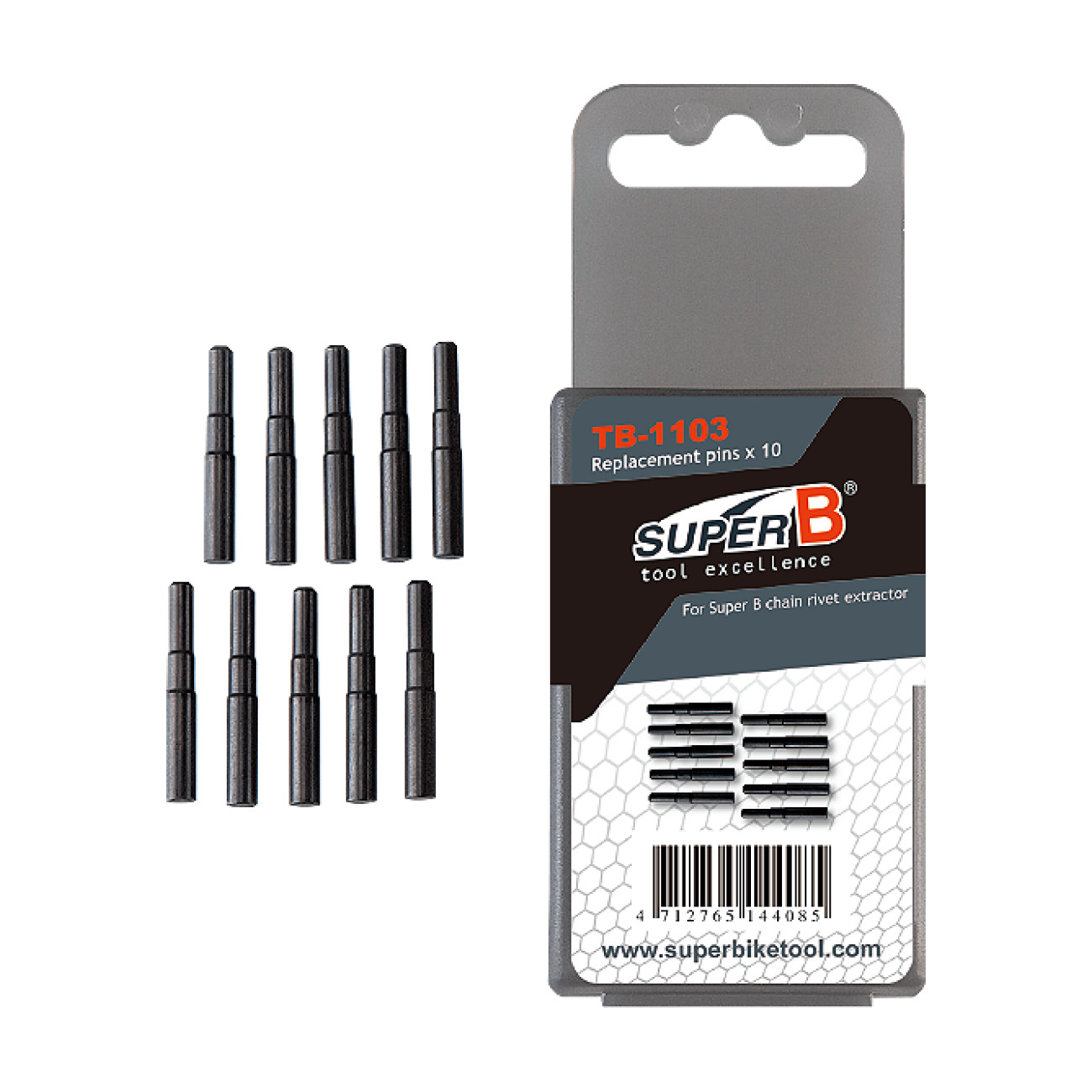 E-shop SUPER B sada náhradných pinov - REPLACEMENT PIN TB-1103 - čierna