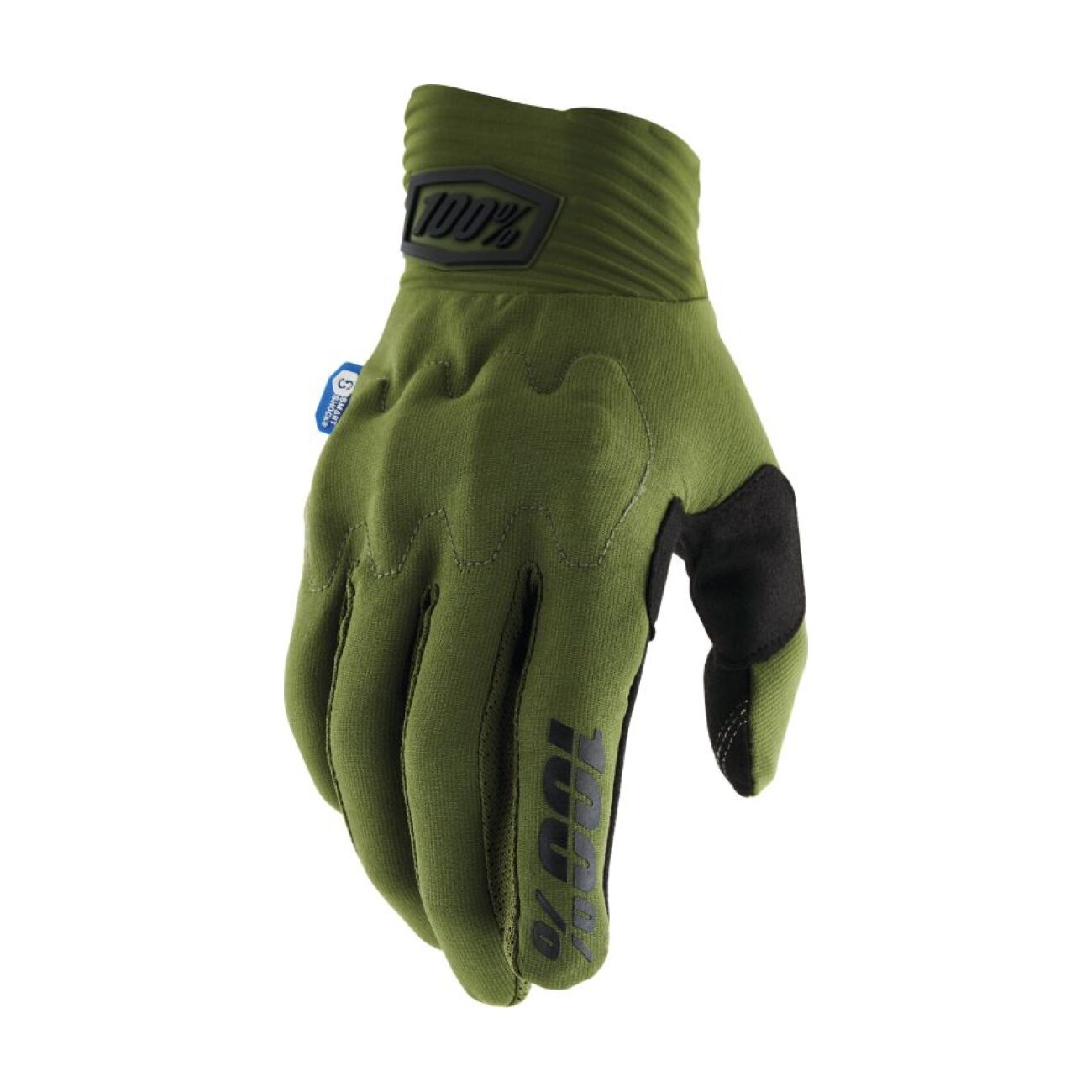 100% SPEEDLAB Cyklistické rukavice dlhoprsté - COGNITO SMART SHOCK - zelená