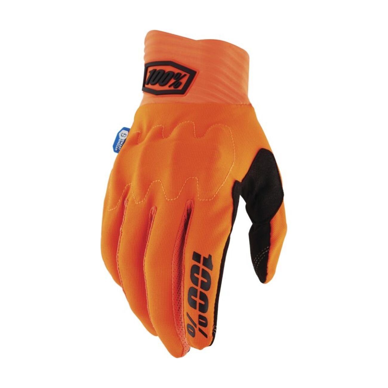 100% SPEEDLAB Cyklistické rukavice dlhoprsté - COGNITO SMART SHOCK - oranžová