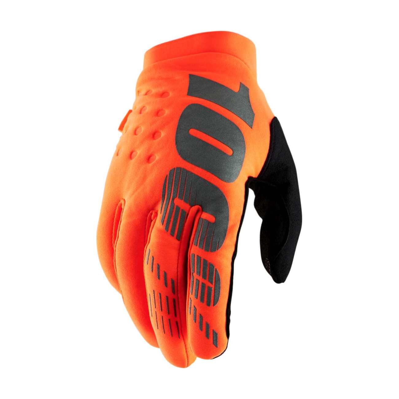 100% SPEEDLAB Cyklistické rukavice dlhoprsté - BRISKER - oranžová M