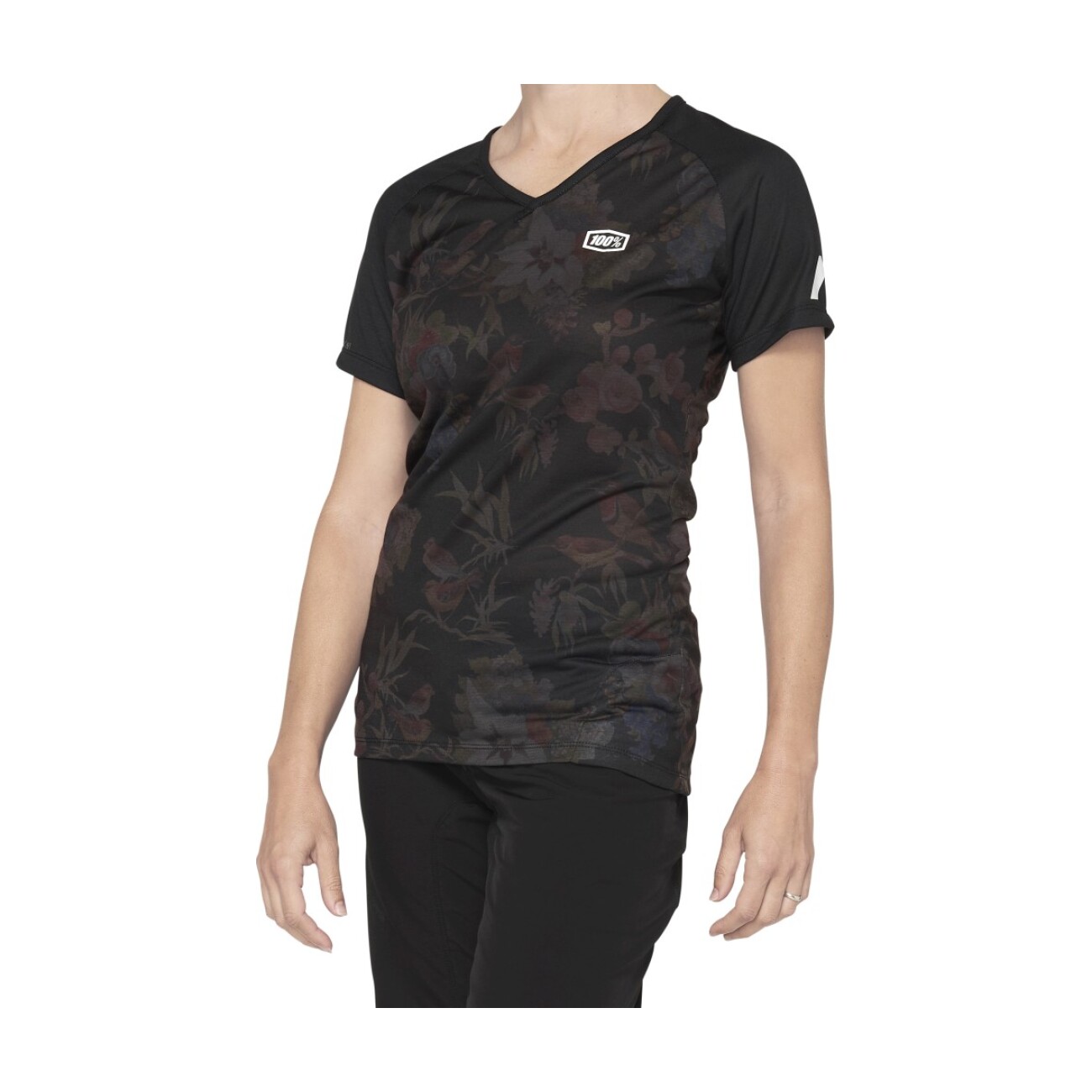 100% SPEEDLAB Cyklistický dres s krátkym rukávom - AIRMATIC W - čierna/hnedá