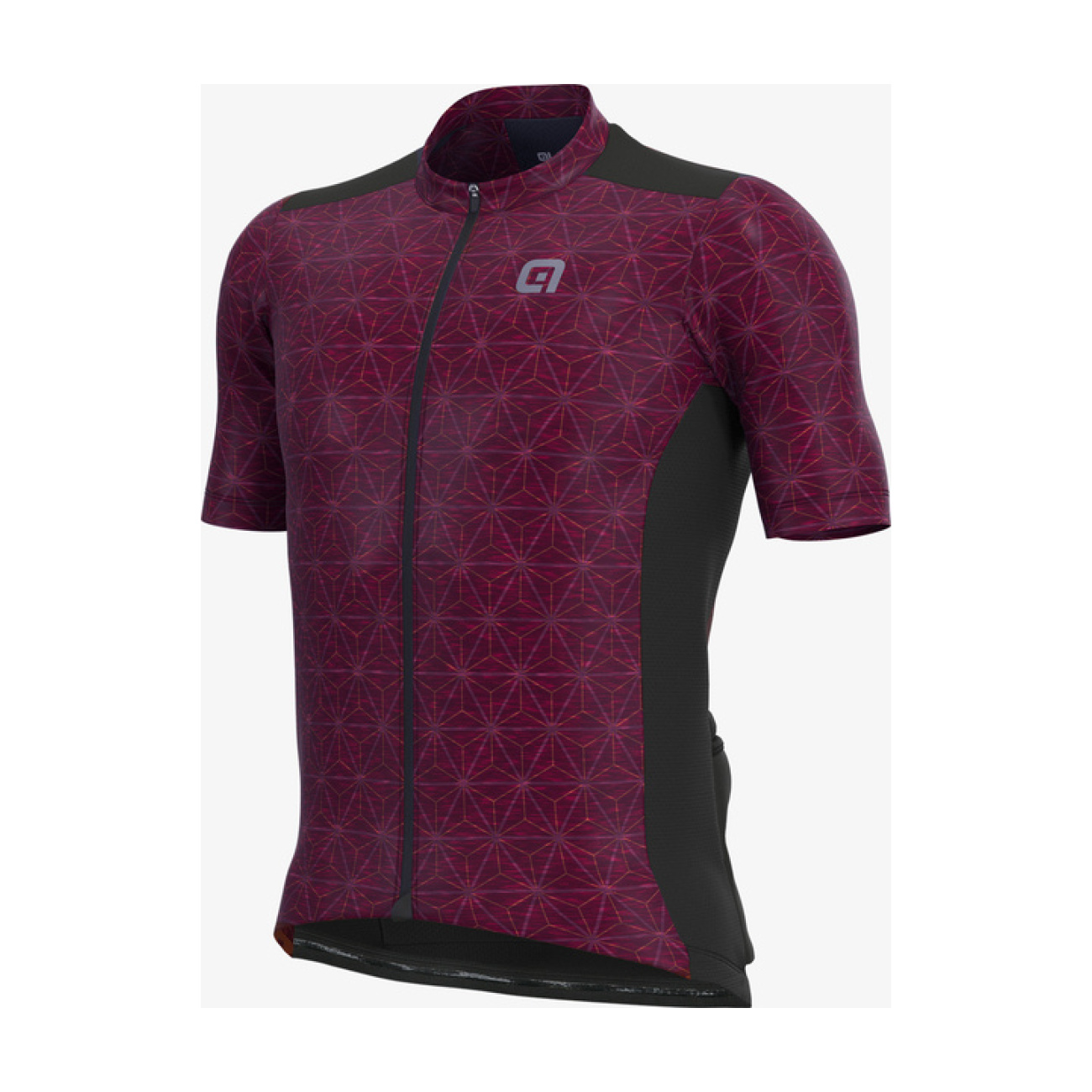 ALÉ Cyklistický dres s krátkym rukávom - RONDANE - bordová/čierna 3XL