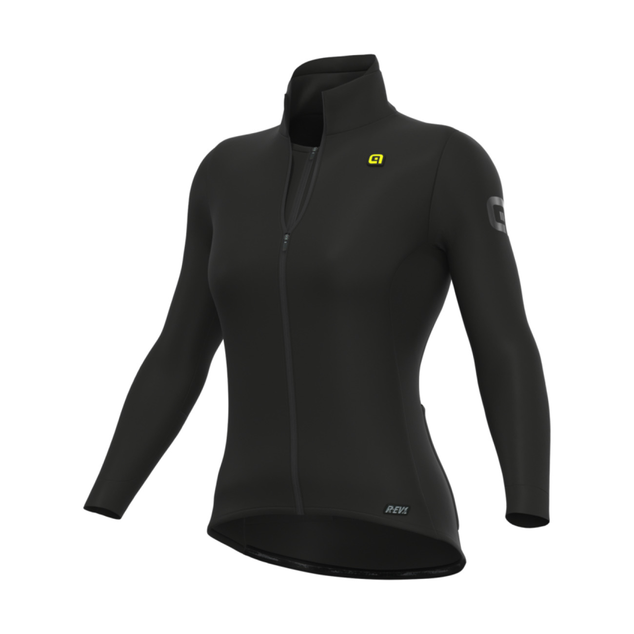 ALÉ Cyklistický dres s dlhým rukávom zimný - FUTURE WARM R-EV1 - čierna