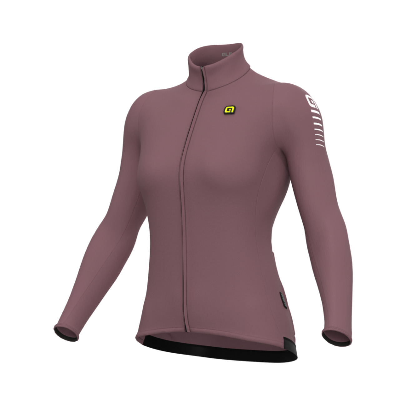 ALÉ Cyklistický dres s dlhým rukávom zimný - WARM RACE R-EV1 - bordová