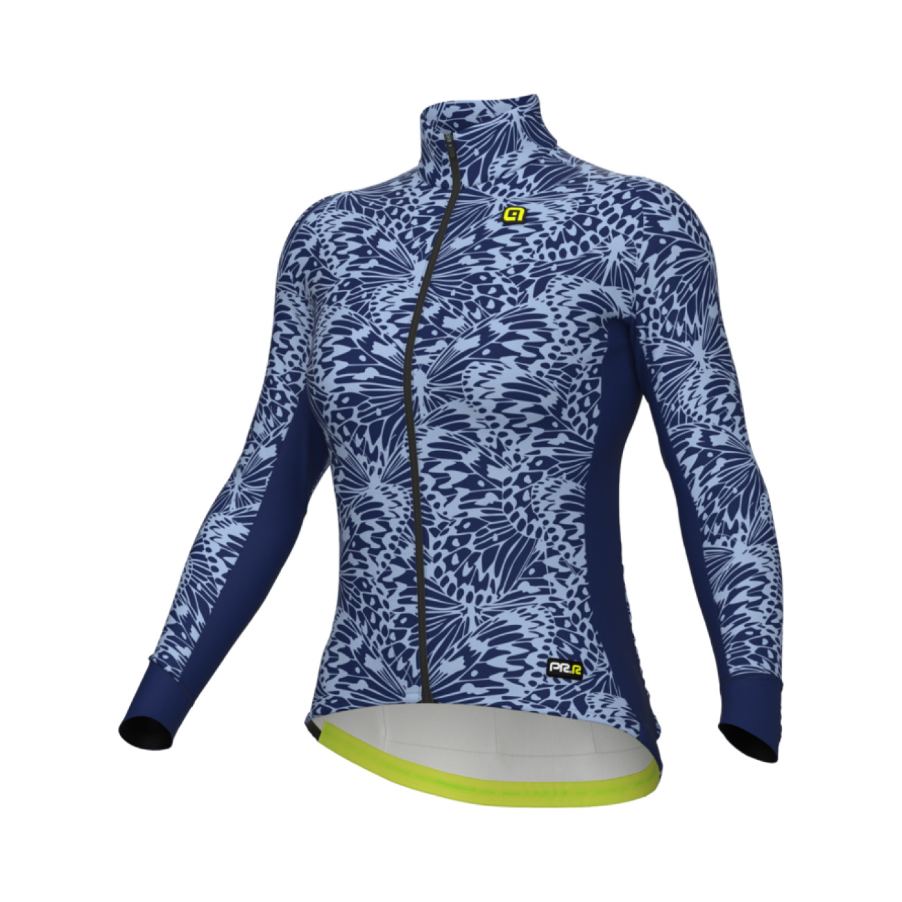 ALÉ Cyklistický dres s dlhým rukávom zimný - PAPILLON PR-R - modrá/svetlo modrá