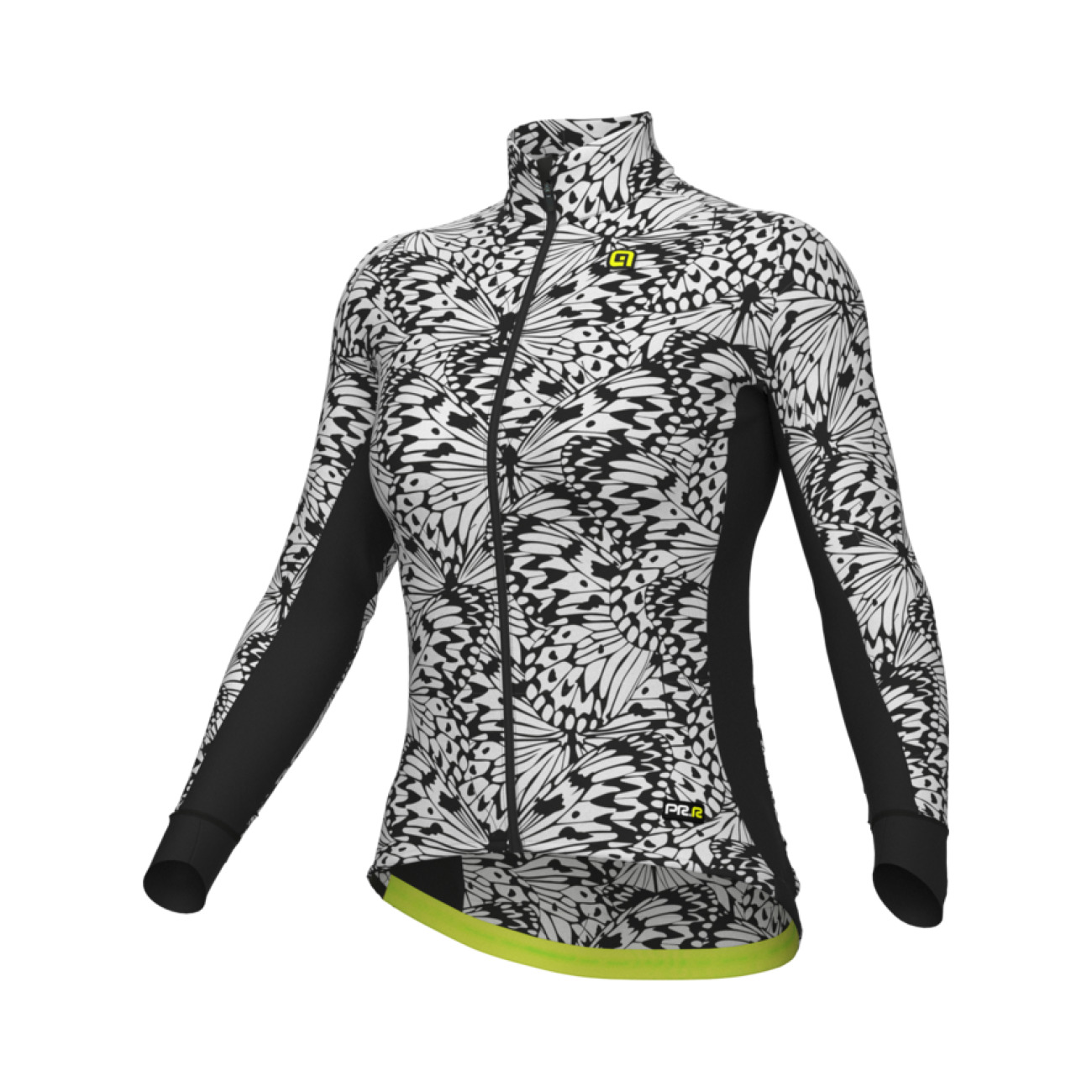 ALÉ Cyklistický dres s dlhým rukávom zimný - PAPILLON PR-R - šedá