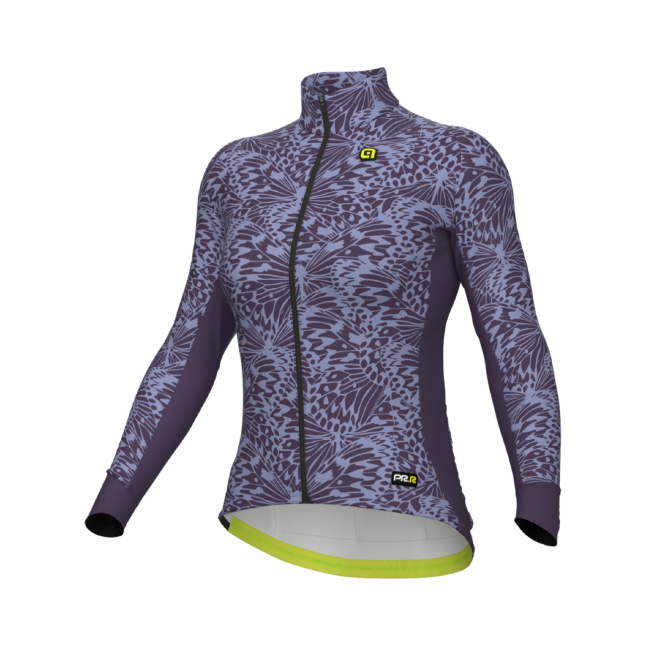 ALÉ Cyklistický dres s dlhým rukávom zimný - PAPILLON PR-R - fialová