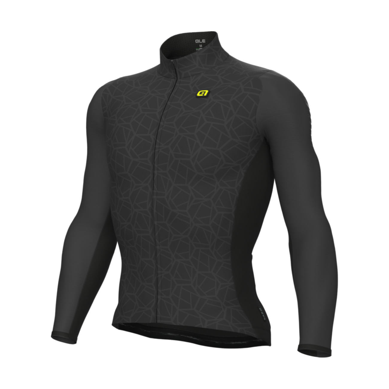 ALÉ Cyklistický dres s dlhým rukávom zimný - VELOCITY PLUS R-EV1 - antracitová 4XL