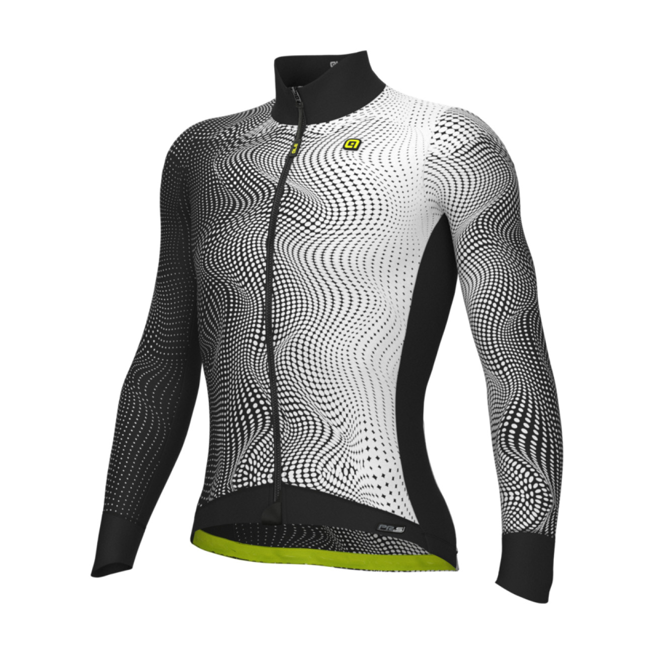 ALÉ Cyklistický dres s dlhým rukávom zimný - CIRCUS PR-S - biela