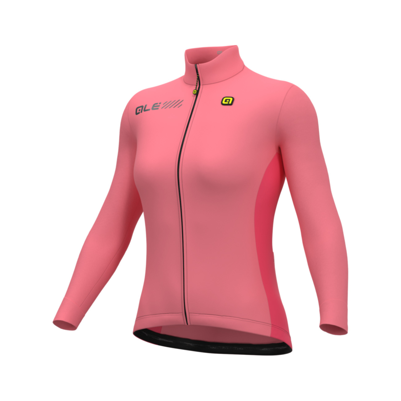 
                ALÉ Cyklistický dres s dlhým rukávom zimný - FONDO 2.0 SOLID - ružová 2XL
            