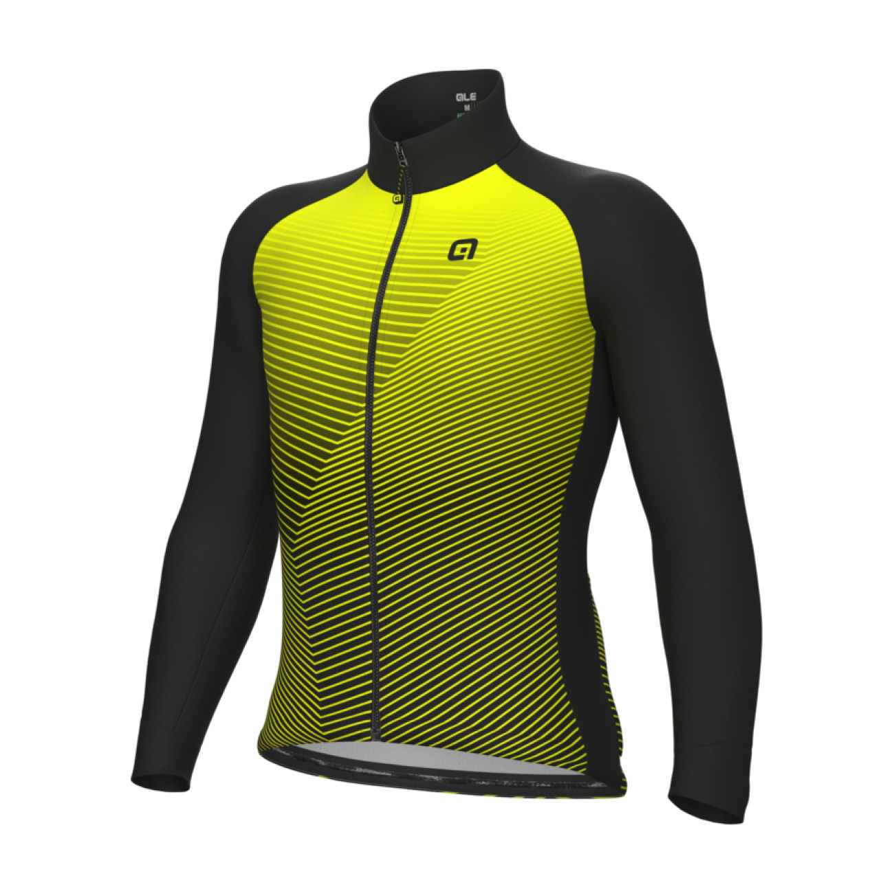 ALÉ Cyklistický dres s dlhým rukávom zimný - MODULAR PRAGMA - žltá/čierna