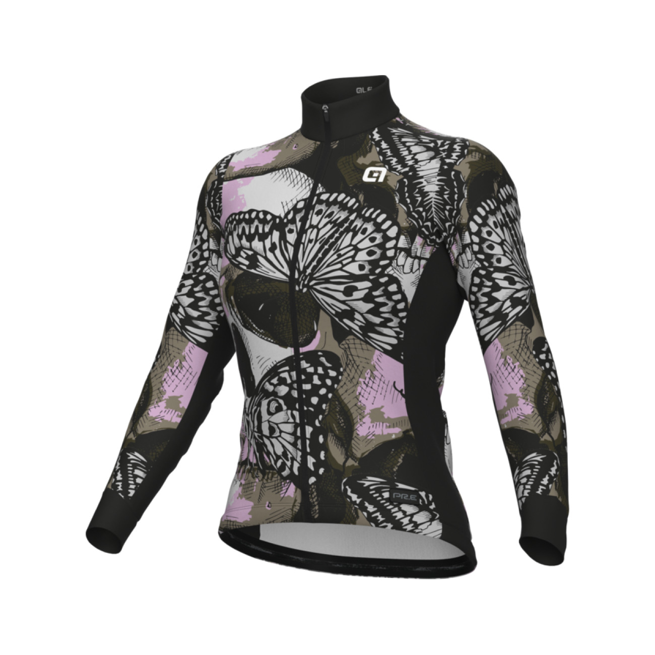 
                ALÉ Cyklistický dres s dlhým rukávom zimný - FALENA PR-E - čierna/biela/ružová/hnedá S
            