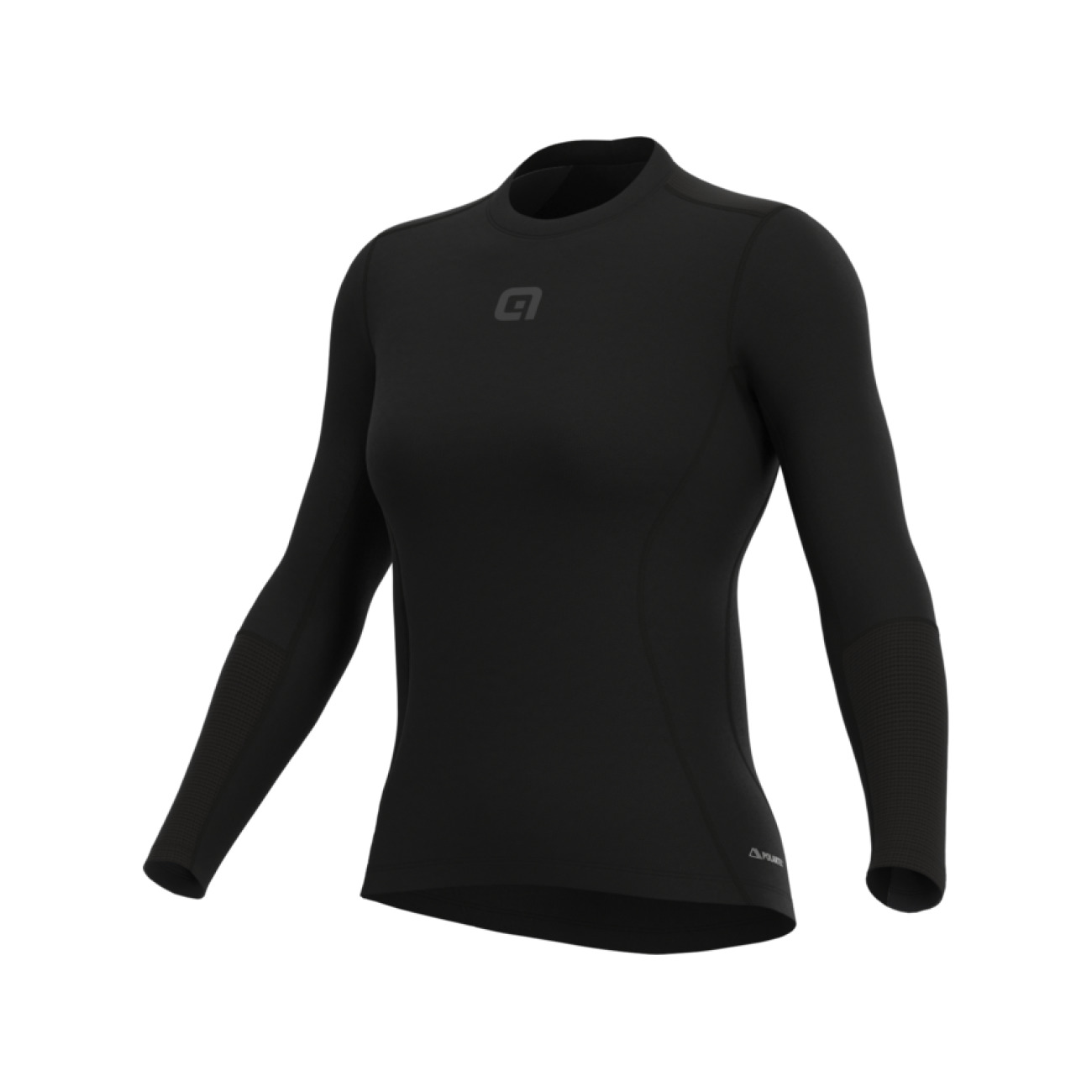 ALÉ Cyklistický dres s dlhým rukávom zimný - GRID INTIMO - čierna