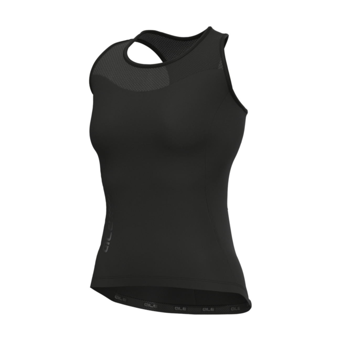 ALÉ Cyklistický dres bez rukávov - PRAGMA COLOR BLOCK - čierna