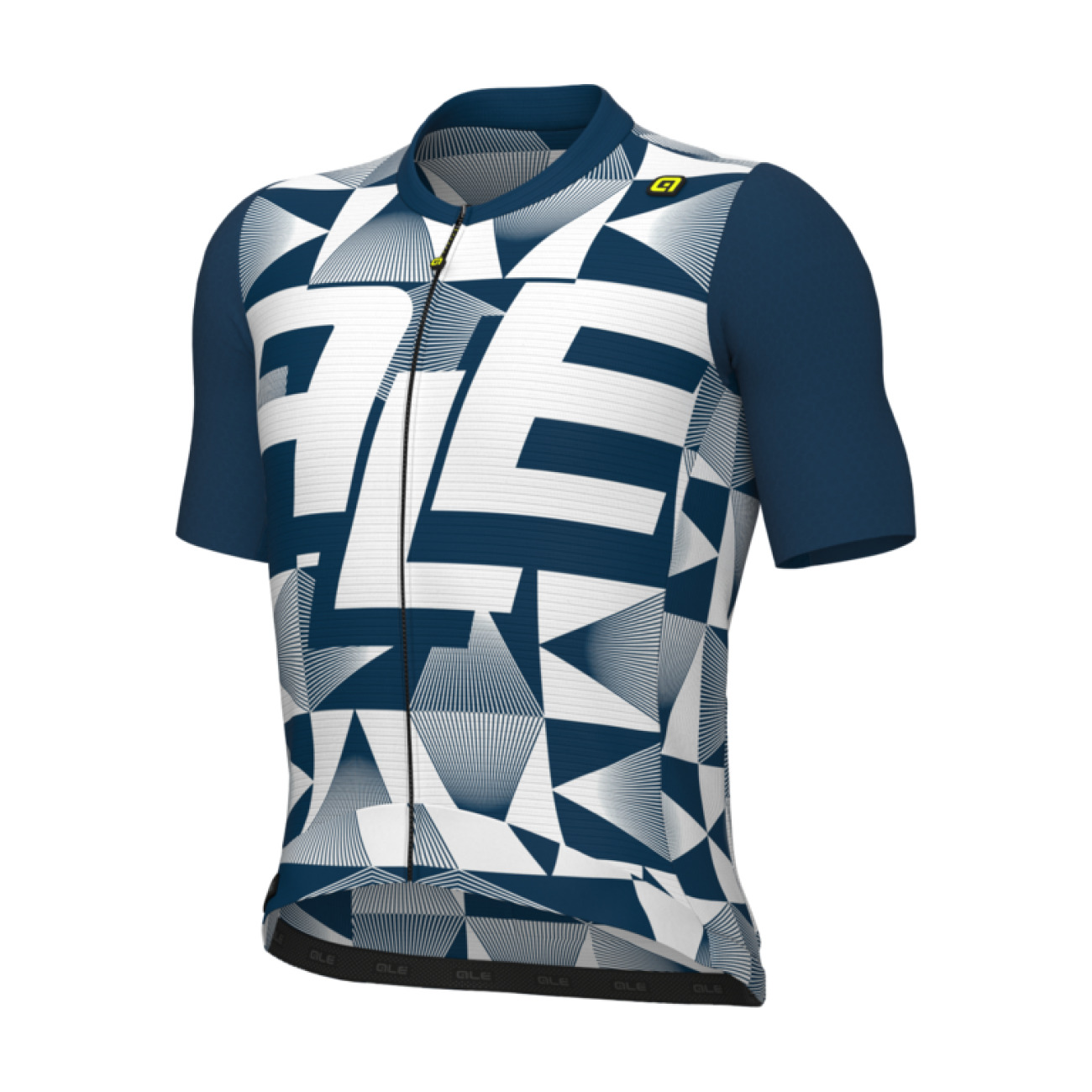 ALÉ Cyklistický dres s krátkym rukávom - MULTIVERSO PR-E - modrá/biela