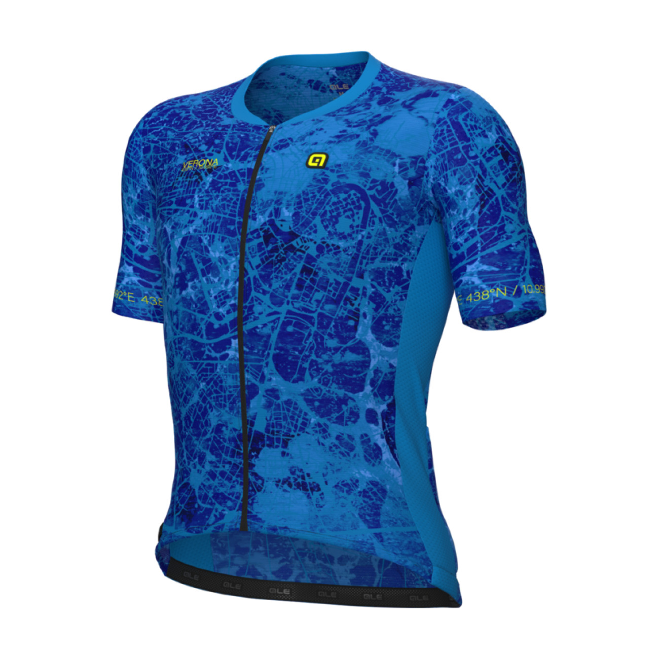 ALÉ Cyklistický dres s krátkym rukávom - PR-E TOWN - modrá