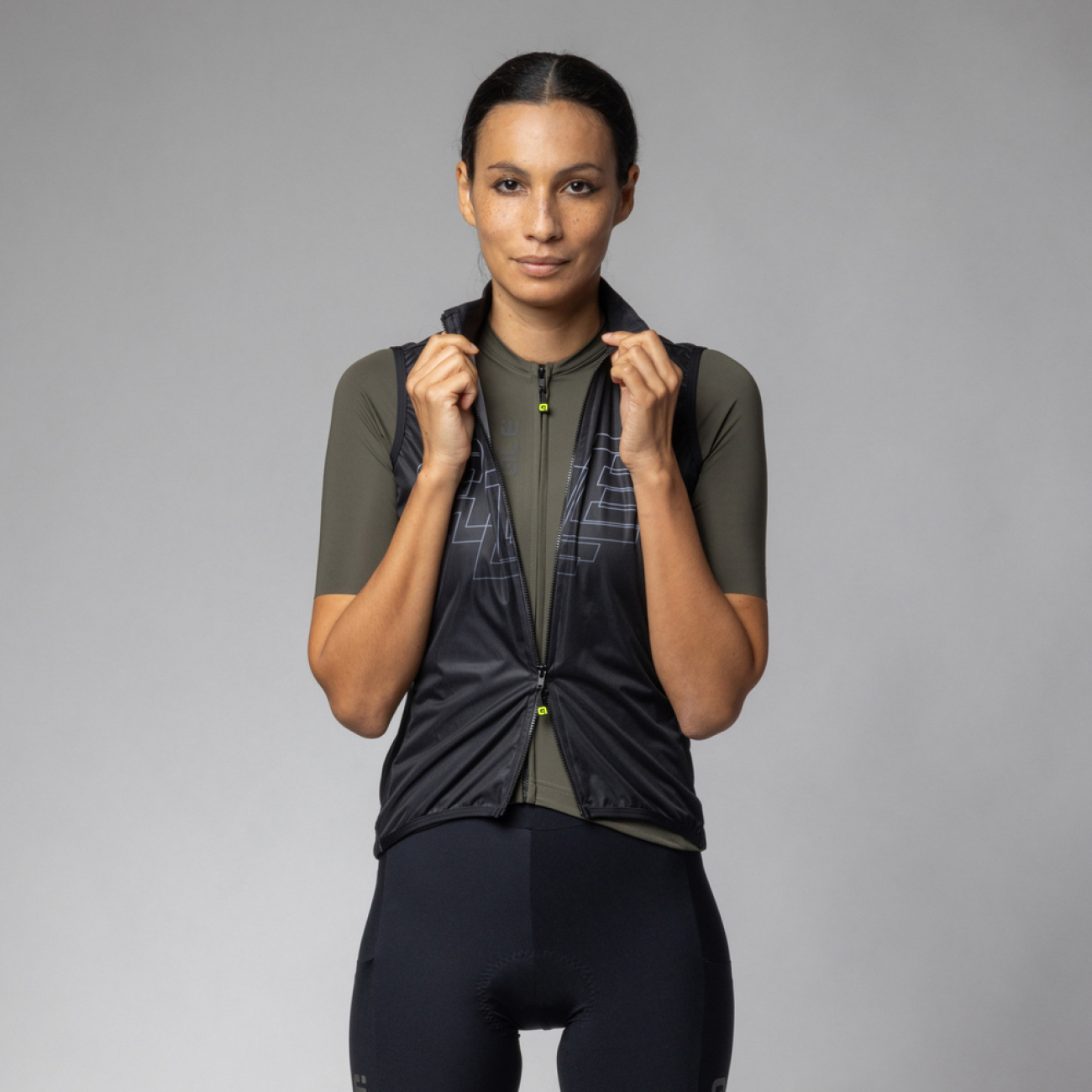 ALÉ Cyklistická vesta - SAUVAGE PR-E - čierna 2XL