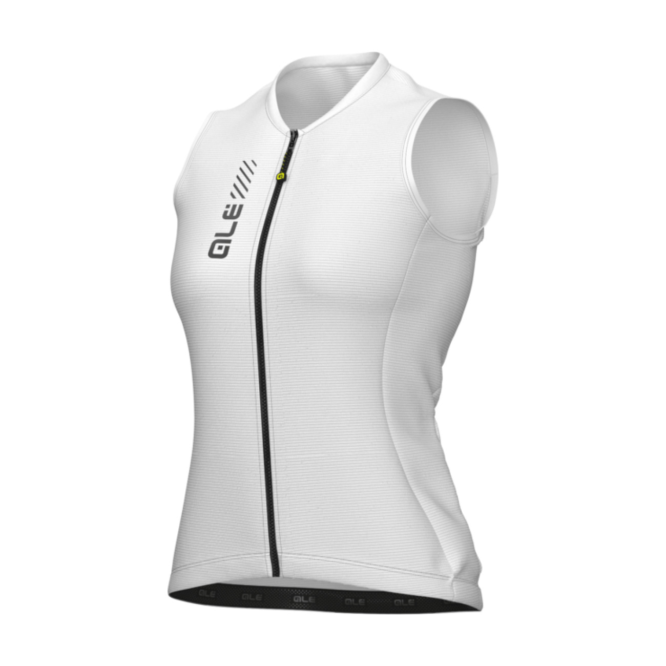 ALÉ Cyklistický dres bez rukávov - PRAGMA COLOR BLOCK - biela