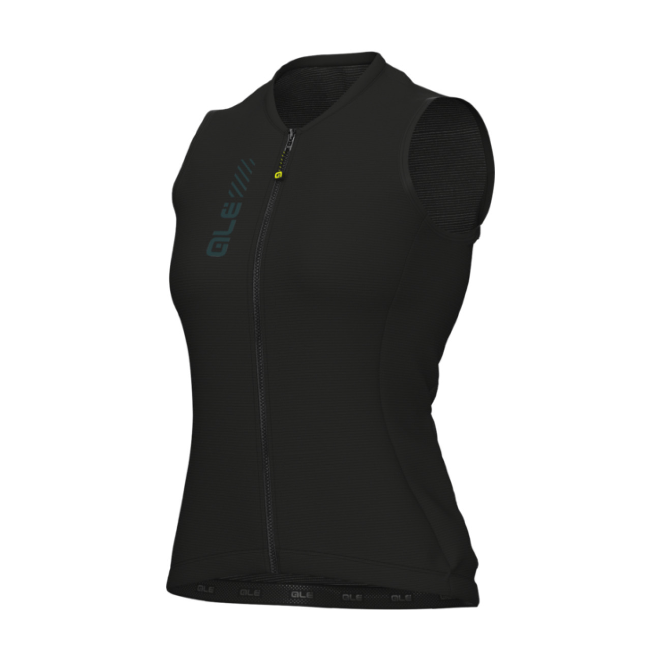 ALÉ Cyklistický dres bez rukávov - PRAGMA COLOR BLOCK - čierna L