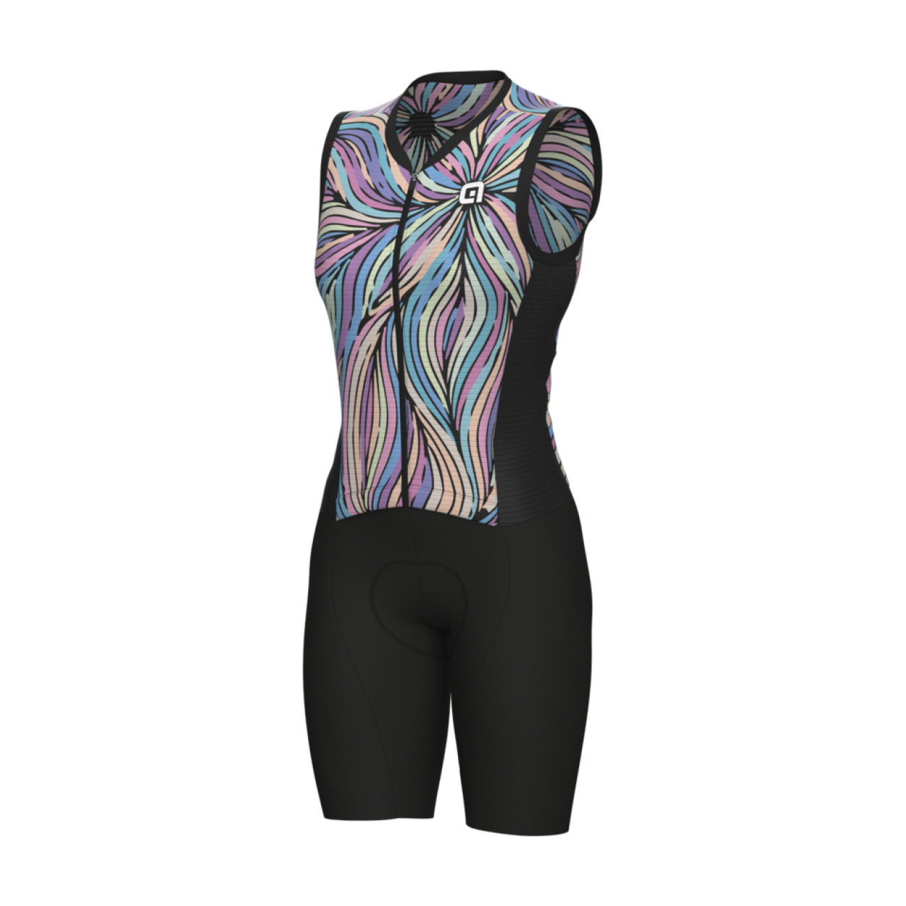 ALÉ Cyklistická kombinéza - PRAGMA ART - čierna