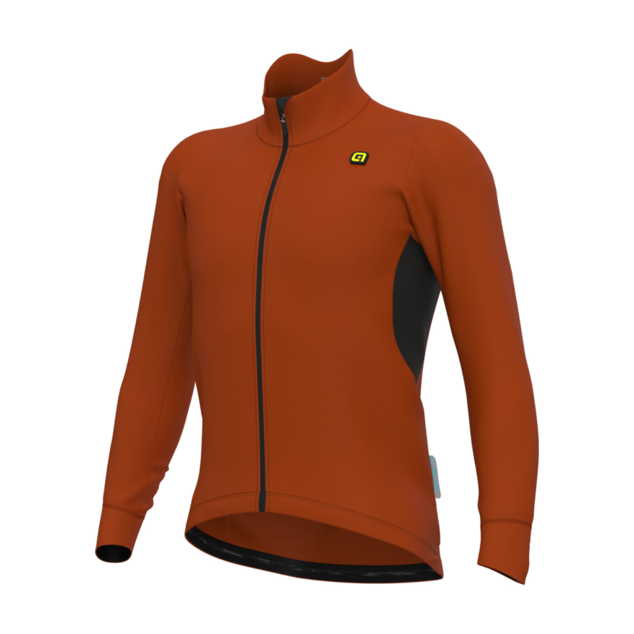 ALÉ Cyklistický dres s dlhým rukávom zimný - KLIMATIK K-IDRO - oranžová
