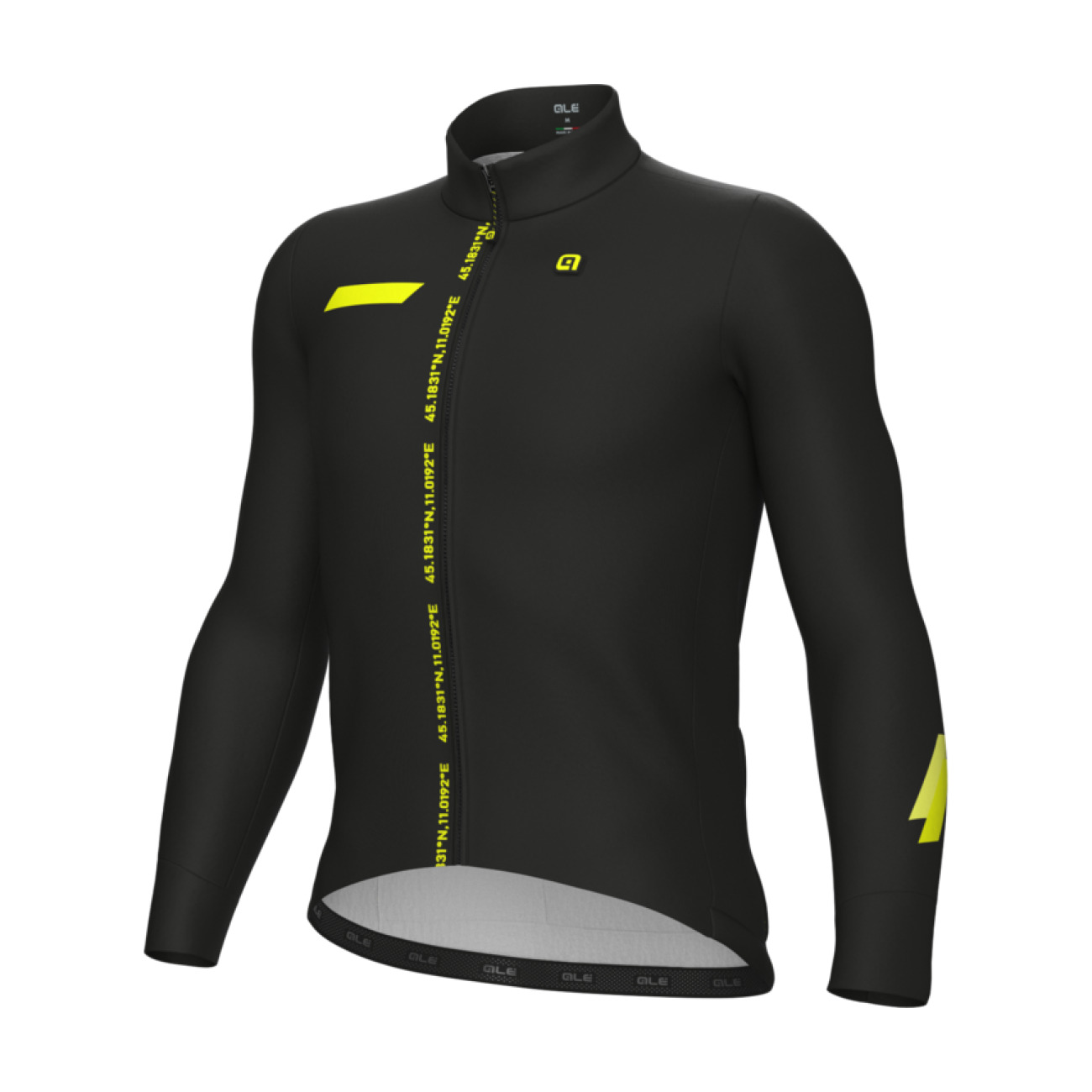 ALÉ Cyklistický dres s dlhým rukávom zimný - PR-E FOLLOW ME - čierna