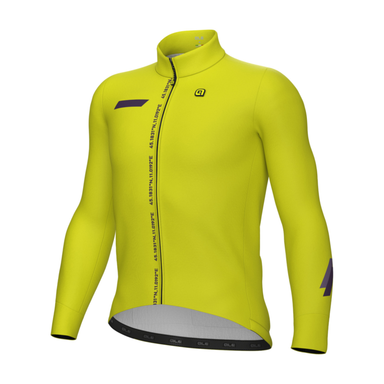 ALÉ Cyklistický dres s dlhým rukávom zimný - PR-E FOLLOW ME - žltá