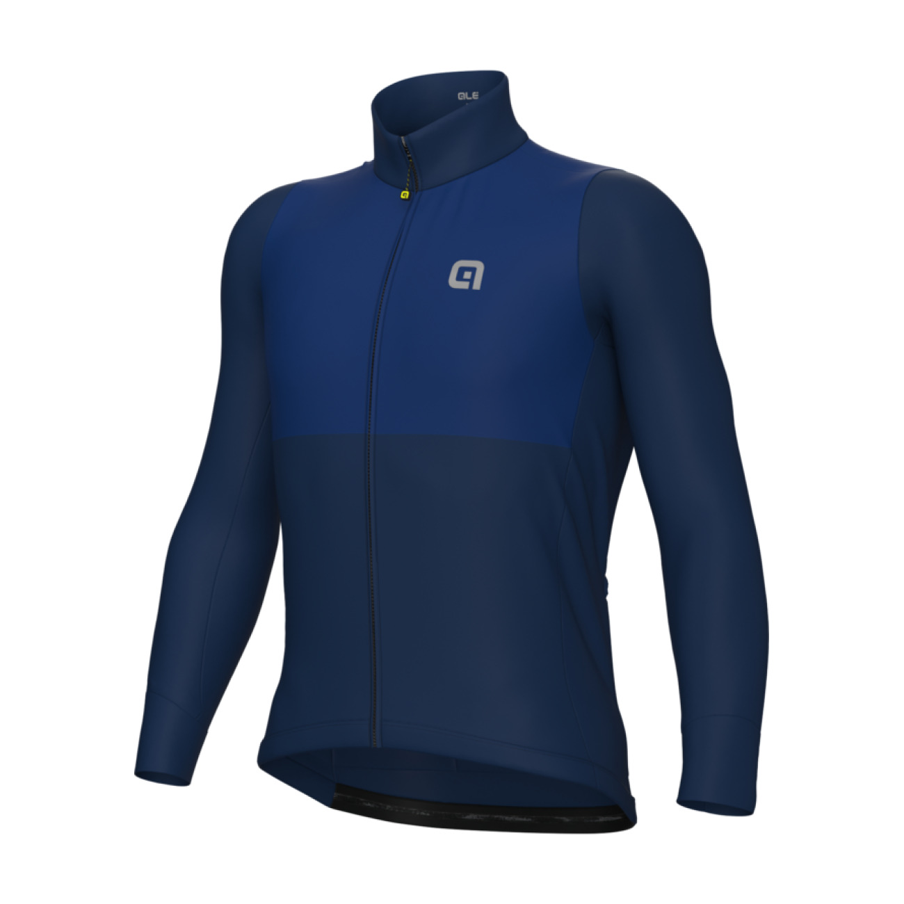 ALÉ Cyklistický dres s dlhým rukávom zimný - OFF ROAD - GRAVEL DUAL - modrá