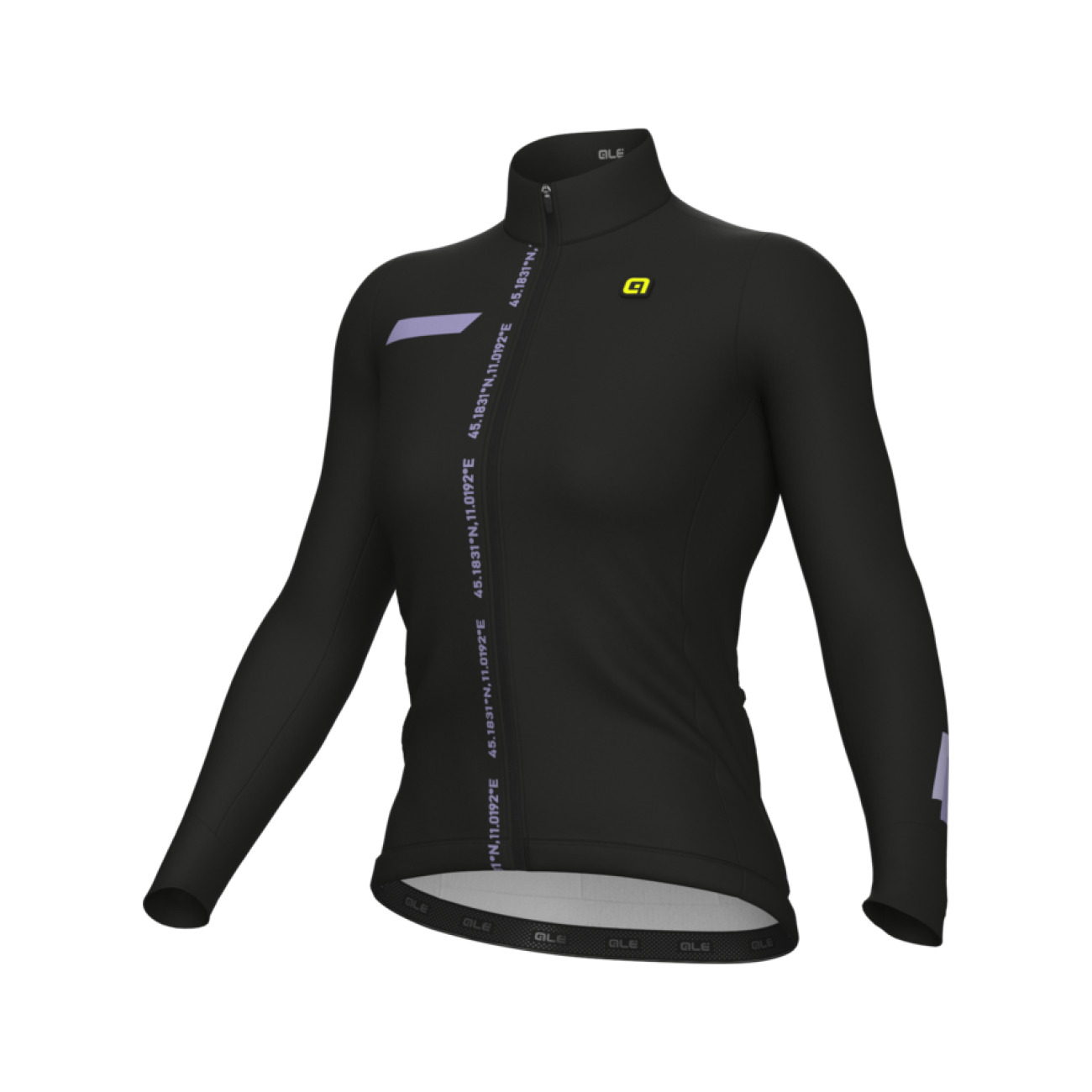 ALÉ Cyklistický dres s dlhým rukávom zimný - PR-E FOLLOW ME - čierna