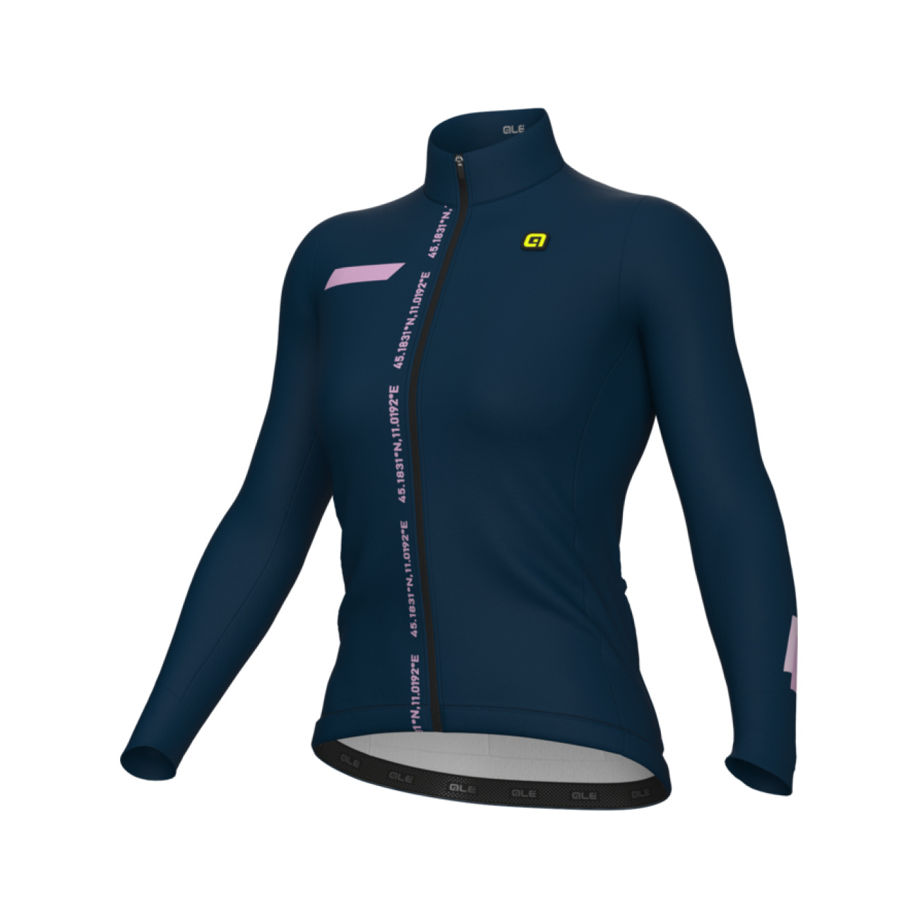 ALÉ Cyklistický dres s dlhým rukávom zimný - PR-E FOLLOW ME - modrá