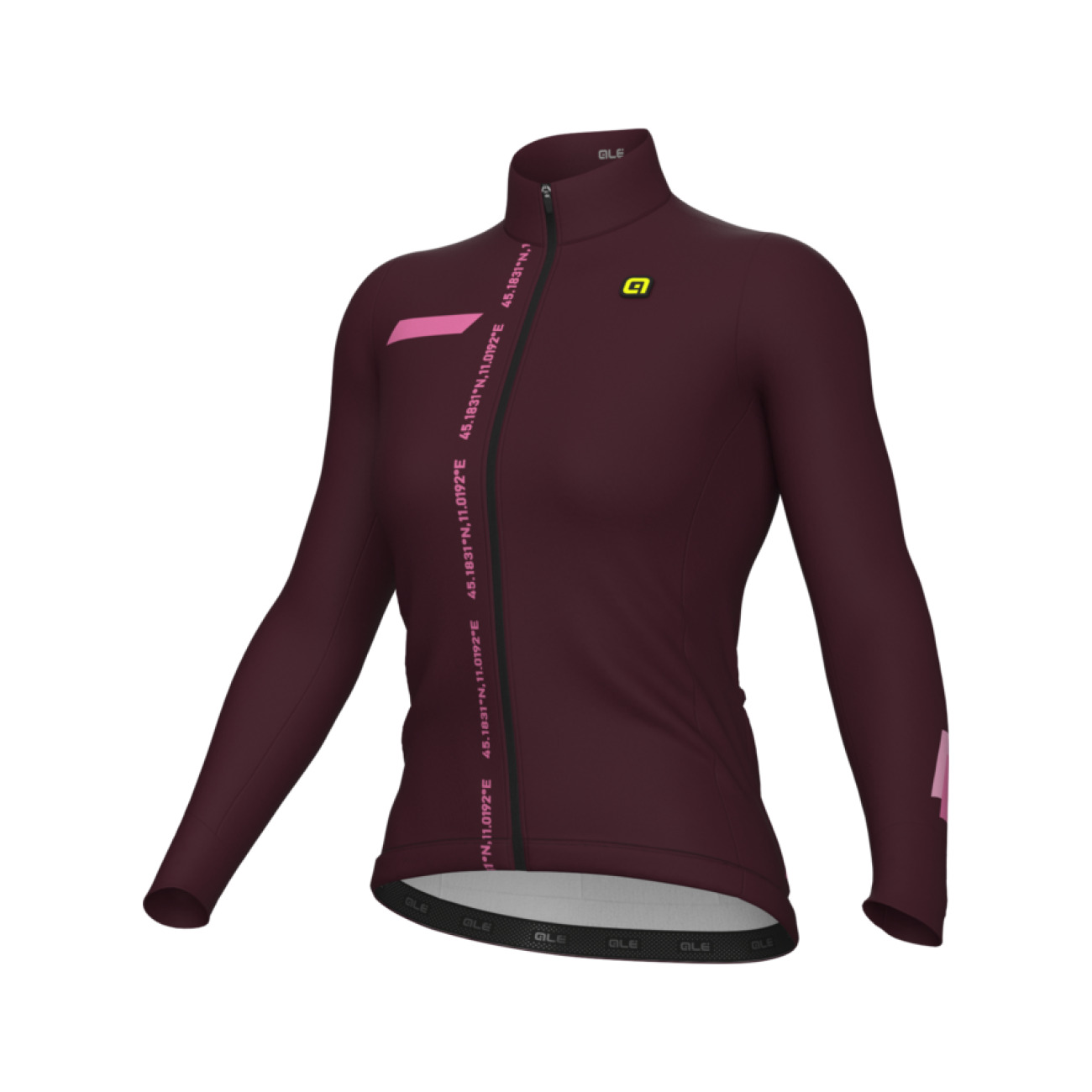 ALÉ Cyklistický dres s dlhým rukávom zimný - PR-E FOLLOW ME - fialová
