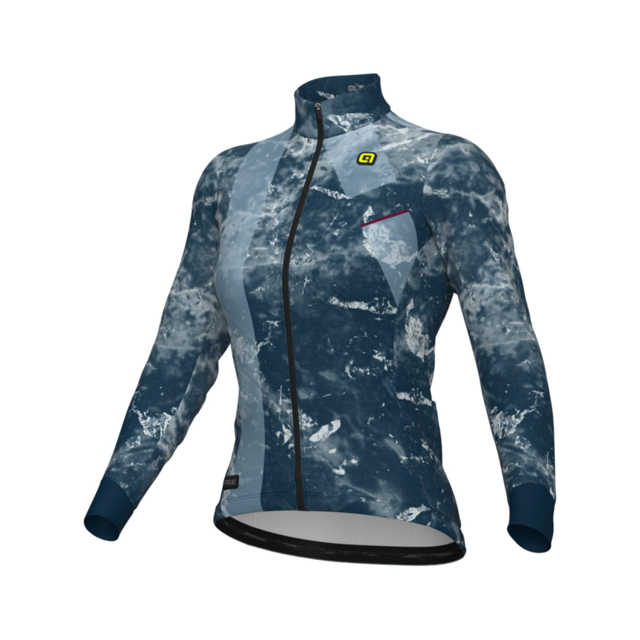ALÉ Cyklistický dres s dlhým rukávom zimný - PR-E ICY - modrá