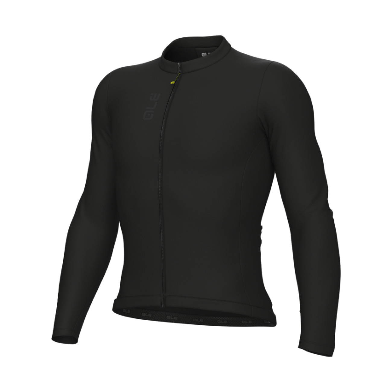 ALÉ Cyklistický dres s dlhým rukávom letný - COLOR BLOCK PRAGMA - čierna